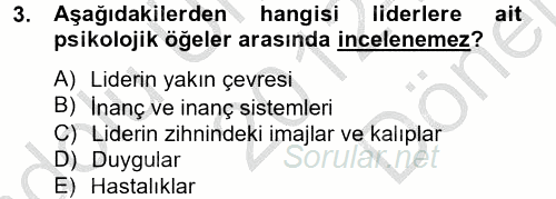 Diş Politika Analizi 2012 - 2013 Dönem Sonu Sınavı 3.Soru