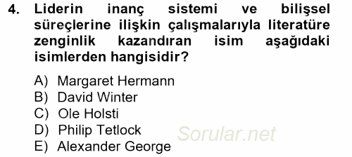 Diş Politika Analizi 2012 - 2013 Dönem Sonu Sınavı 4.Soru