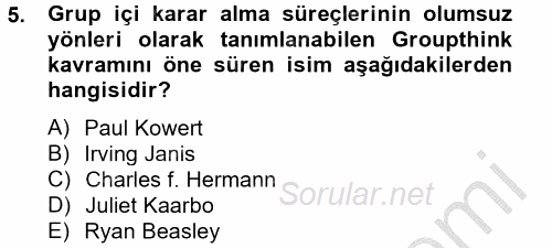 Diş Politika Analizi 2012 - 2013 Dönem Sonu Sınavı 5.Soru