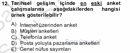 Uluslararası İlişkilerde Araştırma Yöntemleri 2014 - 2015 Dönem Sonu Sınavı 12.Soru