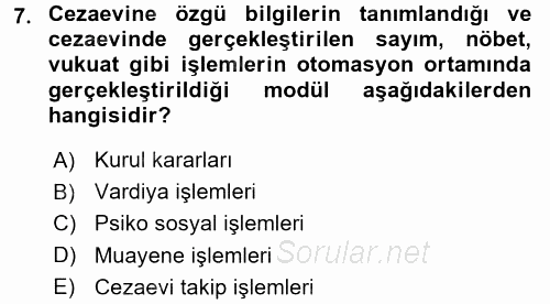 Ulusal Yargı Ağı Projesi 2 2015 - 2016 Ara Sınavı 7.Soru