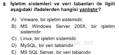 Uluslararası Lojistik 2016 - 2017 3 Ders Sınavı 9.Soru