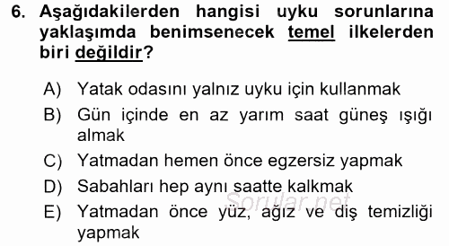 Temel Bakım ve Rehabilitasyon 1 2017 - 2018 Ara Sınavı 6.Soru