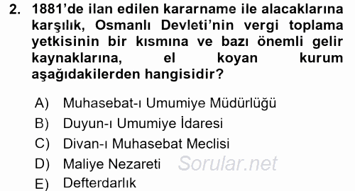 Atatürk İlkeleri Ve İnkılap Tarihi 1 2016 - 2017 Ara Sınavı 2.Soru