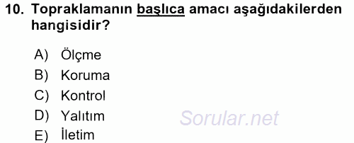 Elektrik Bakım, Arıza Bulma ve Güvenlik 2015 - 2016 Dönem Sonu Sınavı 10.Soru