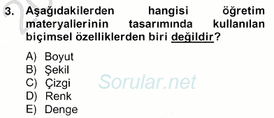 Okulöncesinde Materyal Geliştirme 2012 - 2013 Ara Sınavı 3.Soru