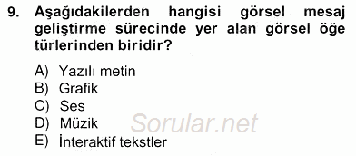 Okulöncesinde Materyal Geliştirme 2012 - 2013 Ara Sınavı 9.Soru