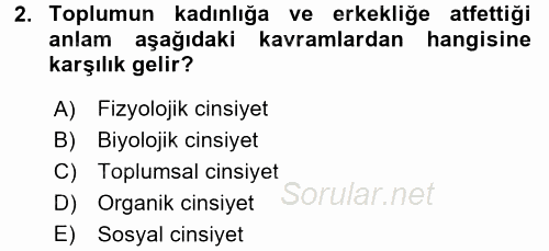 Sosyal Hizmet Mevzuatı 2017 - 2018 3 Ders Sınavı 2.Soru