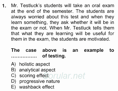 Konuşma Ve Yazma Öğretimi 2012 - 2013 Ara Sınavı 1.Soru