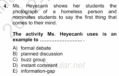Konuşma Ve Yazma Öğretimi 2012 - 2013 Ara Sınavı 4.Soru