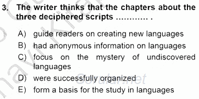 İleri Okuma Ve Yazma Becerileri 1 2015 - 2016 Ara Sınavı 3.Soru