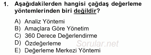 Satış Yönetimi ve Telefonda Satış 2012 - 2013 Dönem Sonu Sınavı 1.Soru
