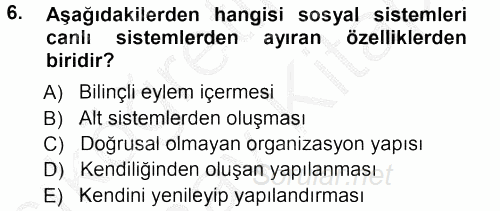 Ekonomi Sosyolojisi 2012 - 2013 Ara Sınavı 6.Soru