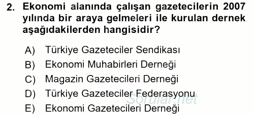 Haber Türleri 2016 - 2017 Dönem Sonu Sınavı 2.Soru