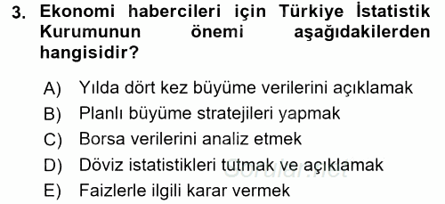 Haber Türleri 2016 - 2017 Dönem Sonu Sınavı 3.Soru