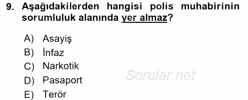 Haber Türleri 2016 - 2017 Dönem Sonu Sınavı 9.Soru