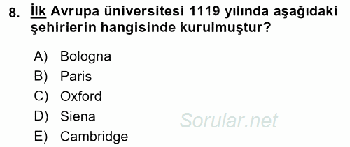 Medya Sosyolojisi 2016 - 2017 Dönem Sonu Sınavı 8.Soru