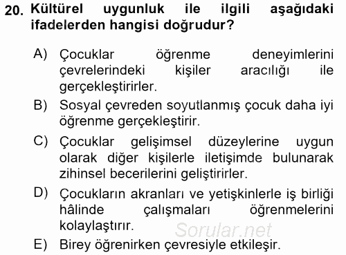 Çocuk, Bilim Ve Teknoloji 2016 - 2017 Dönem Sonu Sınavı 20.Soru