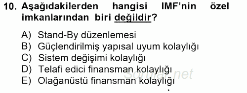 Ekonominin Güncel Sorunları 2012 - 2013 Ara Sınavı 10.Soru