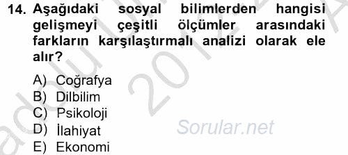 Ekonominin Güncel Sorunları 2012 - 2013 Ara Sınavı 14.Soru