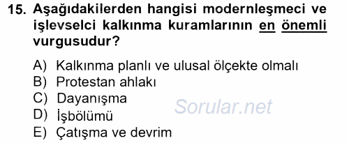 Ekonominin Güncel Sorunları 2012 - 2013 Ara Sınavı 15.Soru