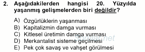 Ekonominin Güncel Sorunları 2012 - 2013 Ara Sınavı 2.Soru