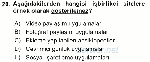 Kriz İletişimi Ve Yönetimi 2015 - 2016 Tek Ders Sınavı 20.Soru