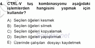 Bilgisayar 1 2012 - 2013 Dönem Sonu Sınavı 4.Soru