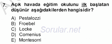 Çocukta Oyun Gelişimi 2013 - 2014 Ara Sınavı 7.Soru