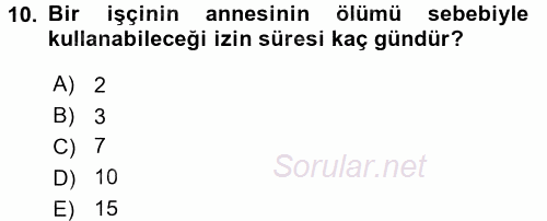 Perakende Yönetimi 2015 - 2016 Tek Ders Sınavı 10.Soru