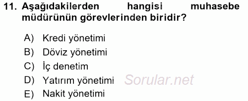 Perakende Yönetimi 2015 - 2016 Tek Ders Sınavı 11.Soru