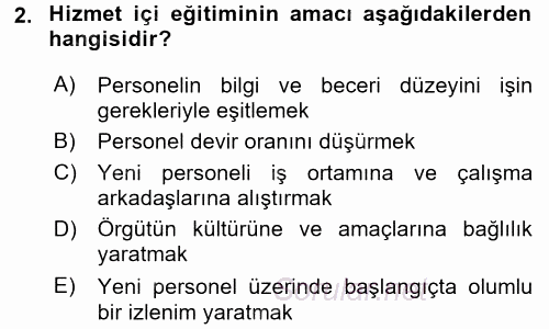 Perakende Yönetimi 2015 - 2016 Tek Ders Sınavı 2.Soru