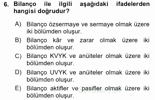 Perakende Yönetimi 2015 - 2016 Tek Ders Sınavı 6.Soru