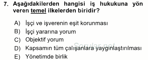Perakende Yönetimi 2015 - 2016 Tek Ders Sınavı 7.Soru