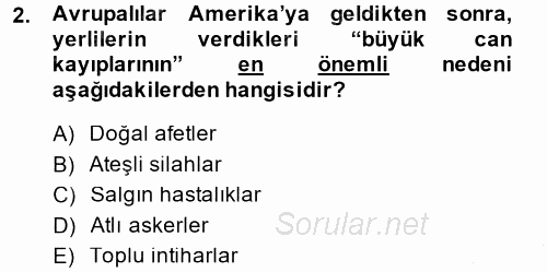 Siyasi Tarih 1 2013 - 2014 Ara Sınavı 2.Soru