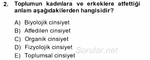 Sosyal Hizmet Mevzuatı 2014 - 2015 Dönem Sonu Sınavı 2.Soru