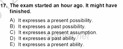 Bağlamsal Dilbilgisi 2 2012 - 2013 Dönem Sonu Sınavı 17.Soru