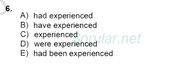 Bağlamsal Dilbilgisi 2 2012 - 2013 Dönem Sonu Sınavı 6.Soru