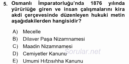 Ev Endüstrisi 2017 - 2018 3 Ders Sınavı 5.Soru