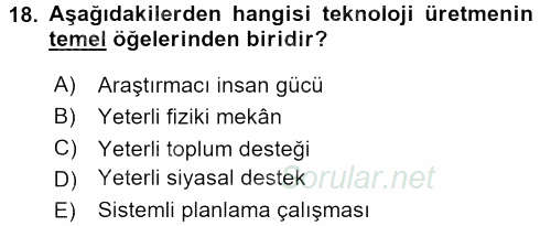 Kamu Özel Kesim Yapısı Ve İlişkileri 2017 - 2018 Dönem Sonu Sınavı 18.Soru