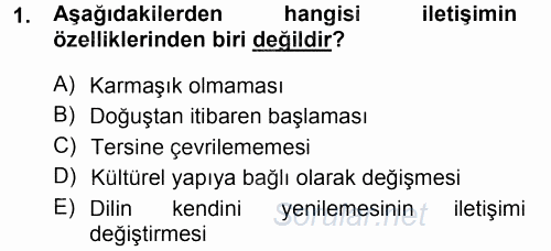 İletişim Ortamları Tasarımı 2014 - 2015 Tek Ders Sınavı 1.Soru