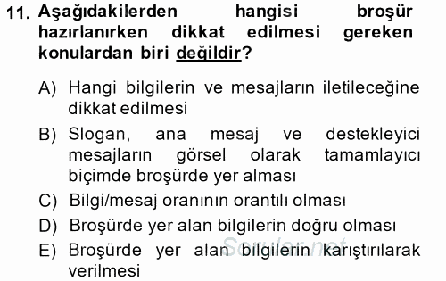 İletişim Ortamları Tasarımı 2014 - 2015 Tek Ders Sınavı 11.Soru