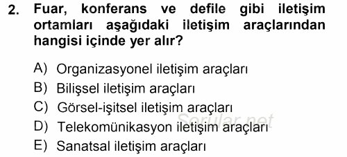İletişim Ortamları Tasarımı 2014 - 2015 Tek Ders Sınavı 2.Soru