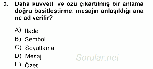 İletişim Ortamları Tasarımı 2014 - 2015 Tek Ders Sınavı 3.Soru