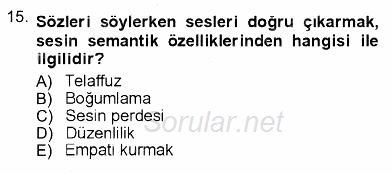 İletişim Bilgisi 2012 - 2013 Ara Sınavı 15.Soru