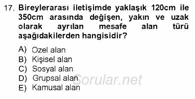 İletişim Bilgisi 2012 - 2013 Ara Sınavı 17.Soru
