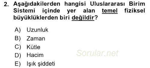 Veteriner Laboratuvar Teknikleri ve Prensipleri 2015 - 2016 Ara Sınavı 2.Soru