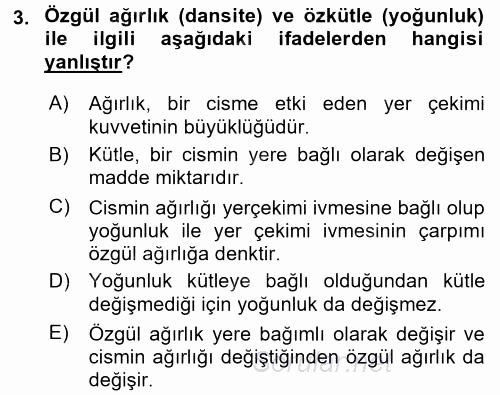 Veteriner Laboratuvar Teknikleri ve Prensipleri 2015 - 2016 Ara Sınavı 3.Soru