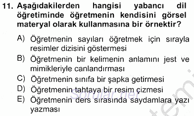 İng. Öğretmenliğinde Öğretim Teknolojileri Ve Materyal Tasarımı 2 2012 - 2013 Ara Sınavı 11.Soru