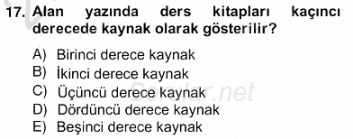 İng. Öğretmenliğinde Öğretim Teknolojileri Ve Materyal Tasarımı 2 2012 - 2013 Ara Sınavı 17.Soru
